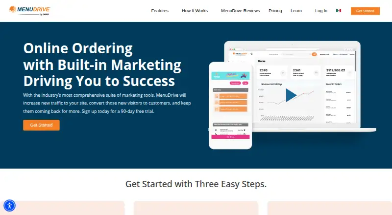 MenuDrive's website