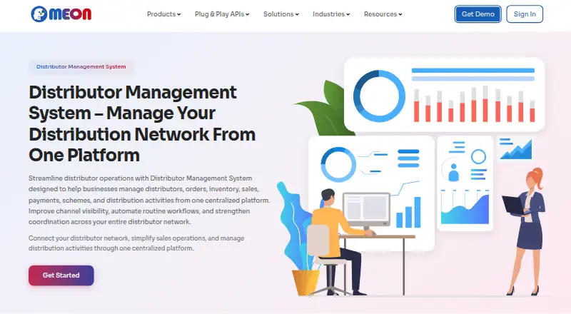 Meon Distributor Management System's website