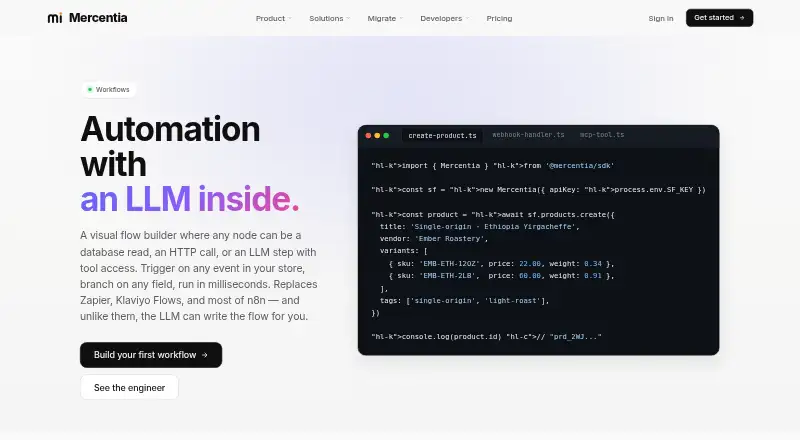 Mercentia Workflows's website