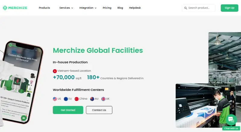 Merchize's website