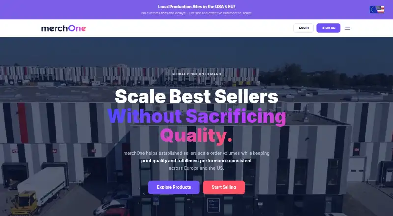 merchOne's website