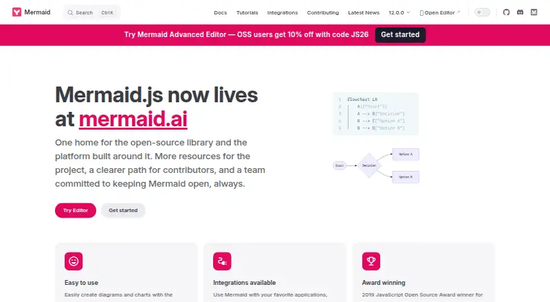 Mermaid's website