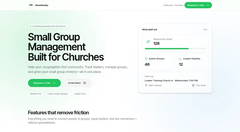 MeshNearby's website