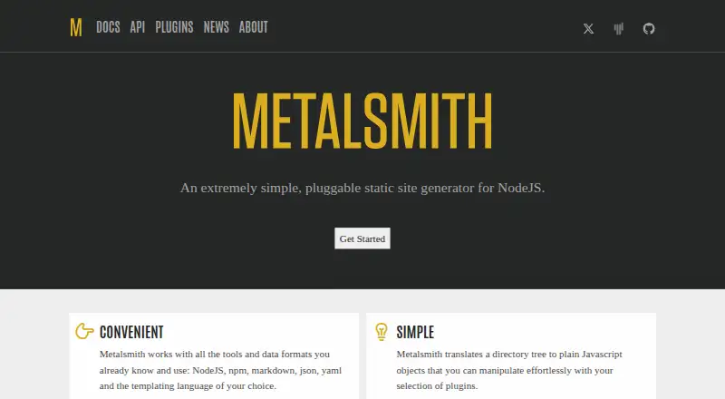 Metalsmith's website
