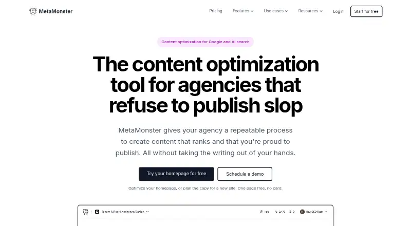 MetaMonster's website
