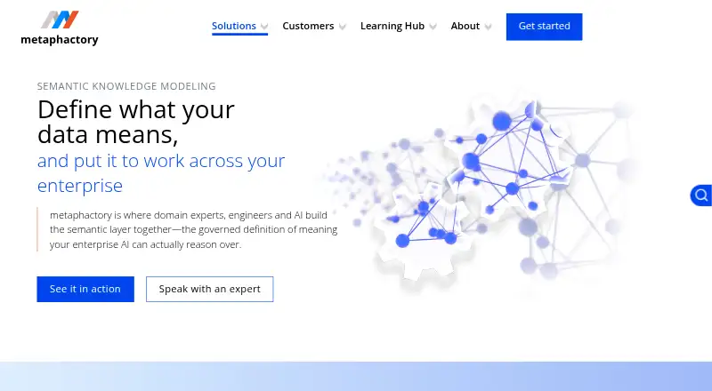 The metaphactory homepage