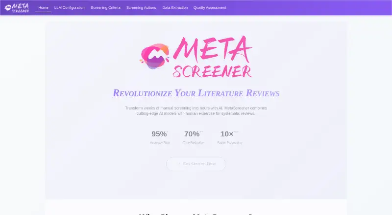 MetaScreener's website