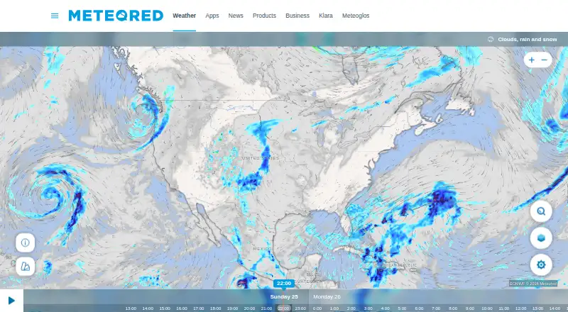 Meteored's website