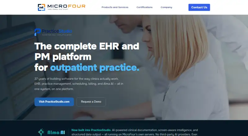 PracticeStudio's website