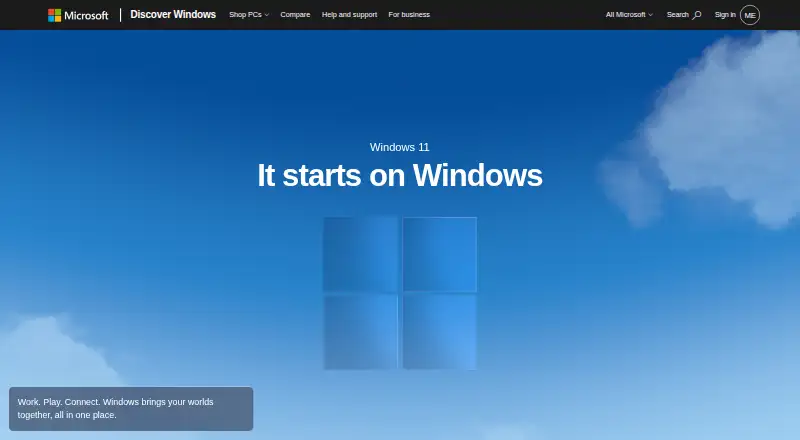 Windows Search's website
