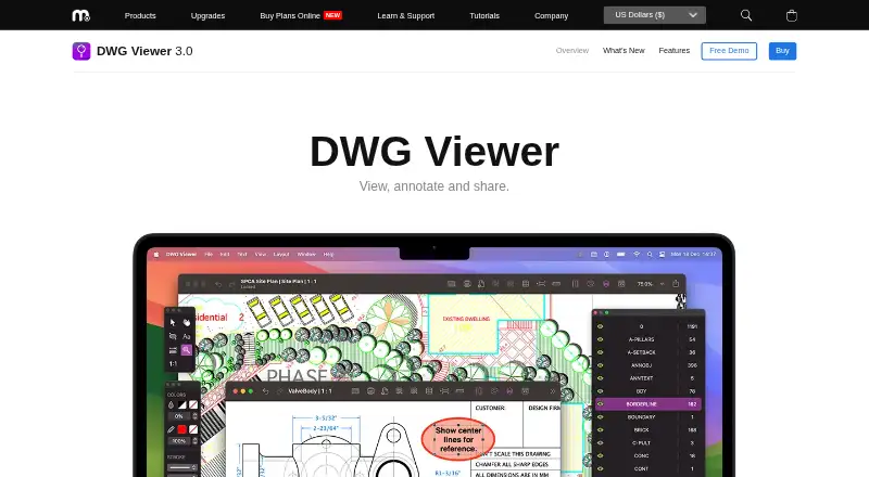 Microspot DWG Viewer's website