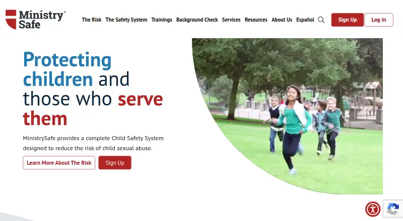 The MinistrySafe homepage