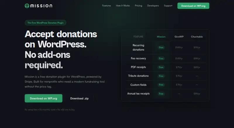 Mission's website
