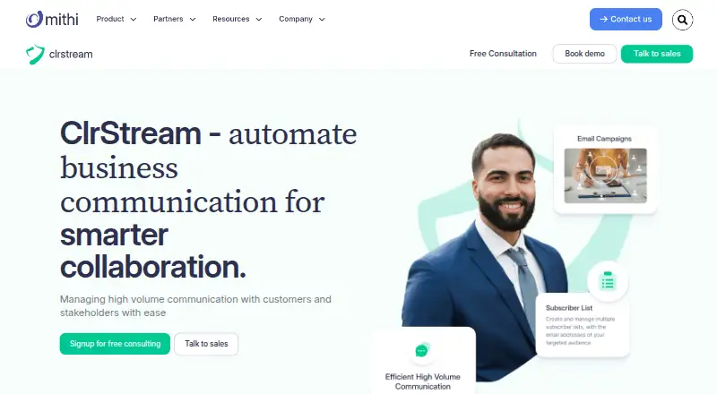 ClrStream's website