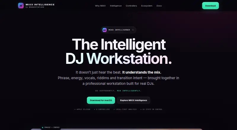 MIXX Intelligence's website