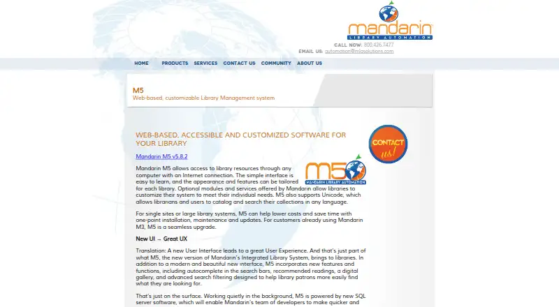 Mandarin M5's website