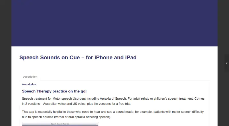 Speech Sounds on Cue's website