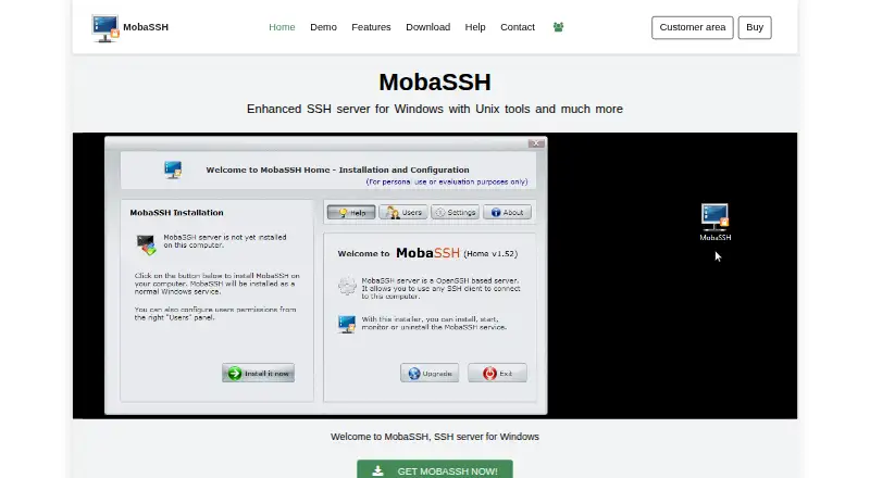 MobaSSH's website