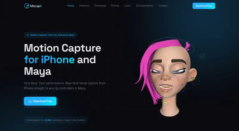 MocapX's website