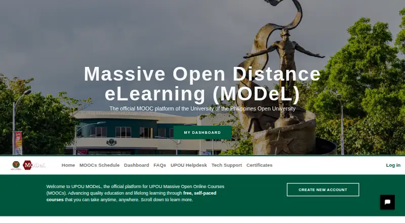 The UPOU MODeL homepage