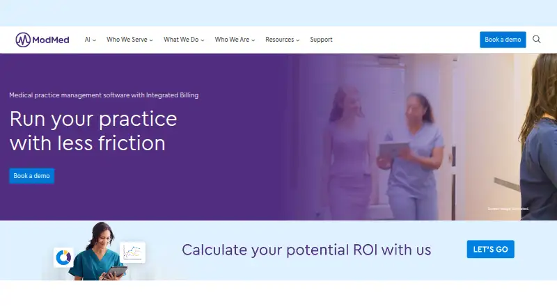 ModMed Practice Management's website