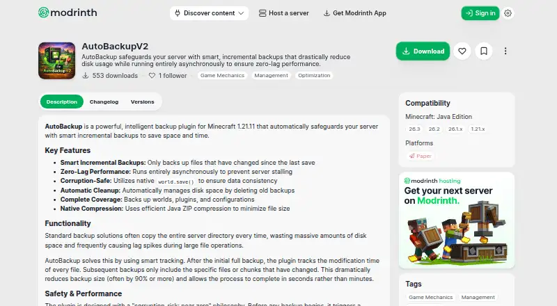 AutoBackupV2's website