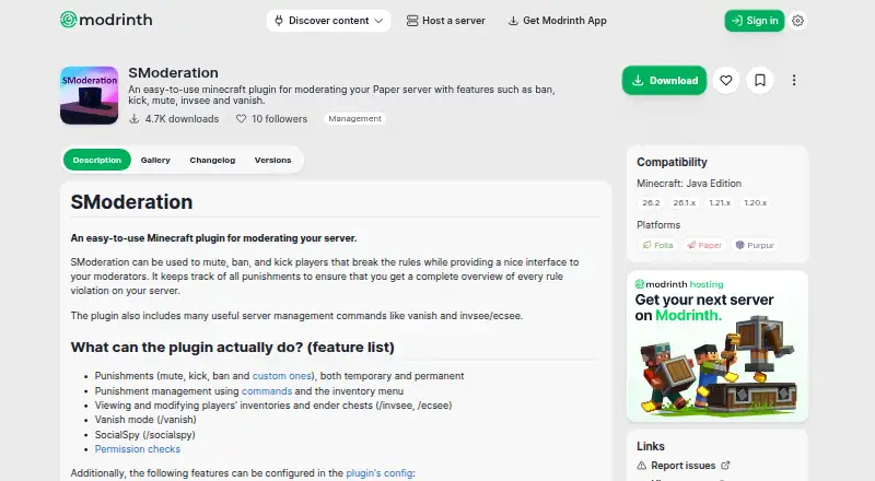 SModeration's website