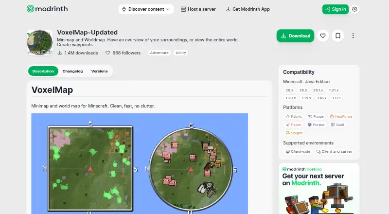 VoxelMap's website