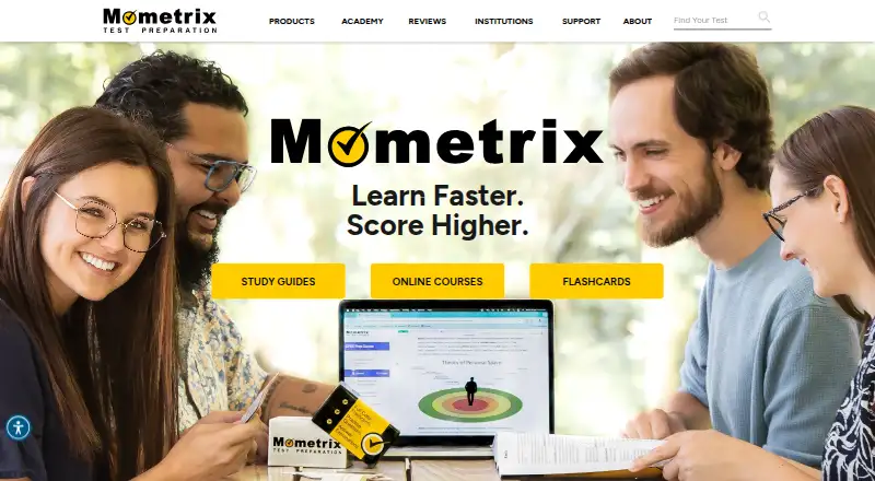 The Mometrix Test Preparation homepage