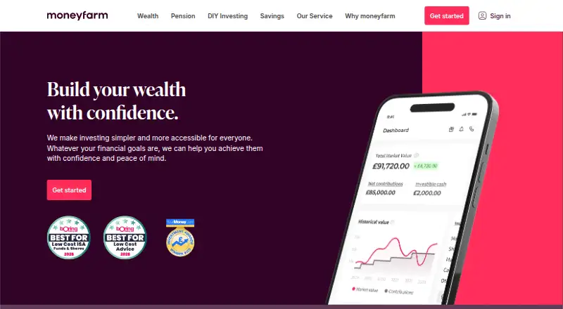 Moneyfarm's website