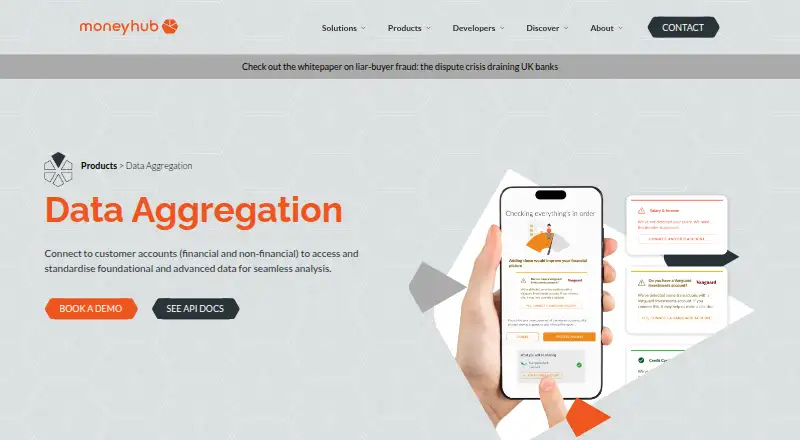 Moneyhub Enterprise API's website