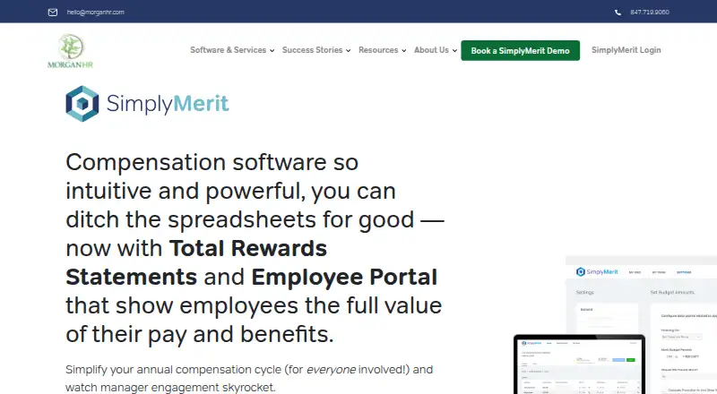 The SimplyMerit homepage