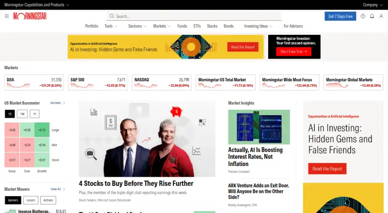 Morningstar Investor's website