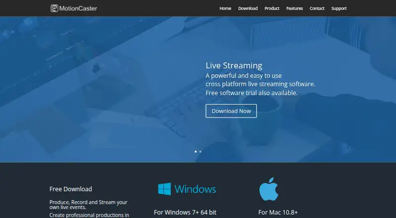 MotionCaster's website