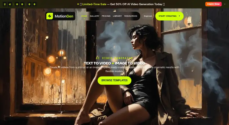 The MotionGen homepage