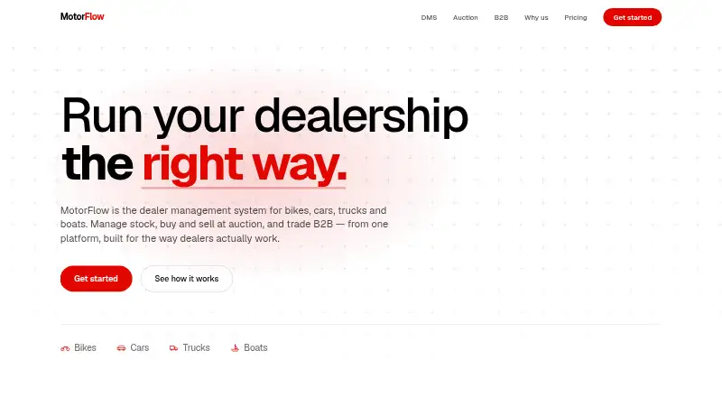MotorFlow DMS's website