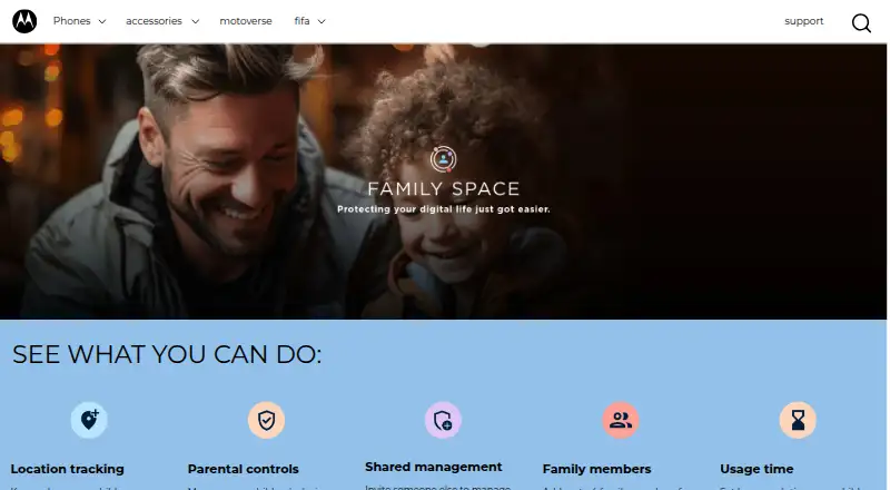 The Motorola Family Space homepage
