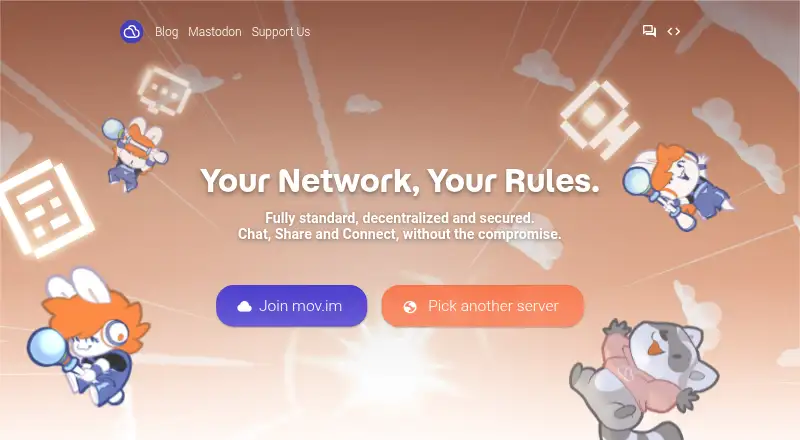 The Movim homepage