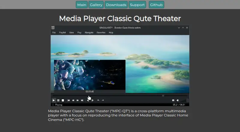 MPC-Qt's website
