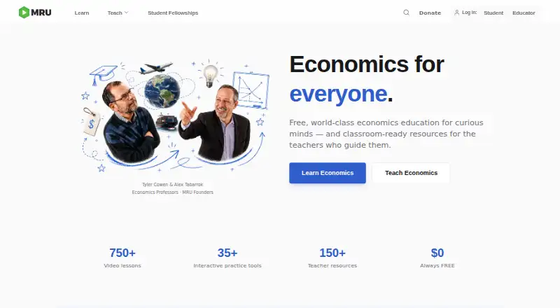 The Marginal Revolution University homepage