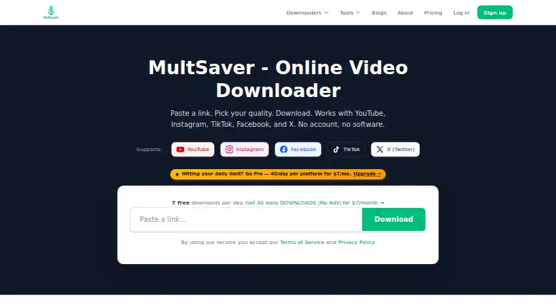 MultSaver's website