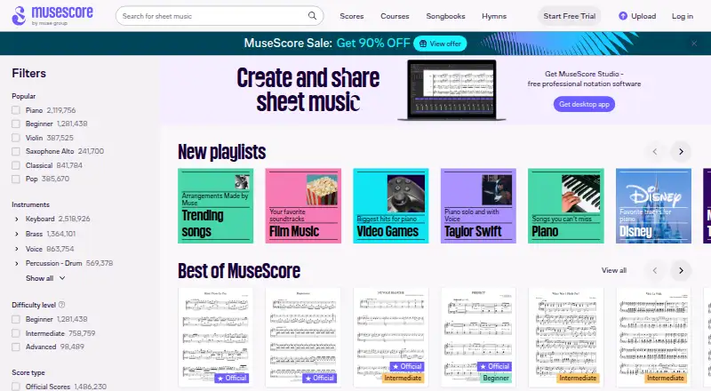 MuseScore Audio-to-Score's website
