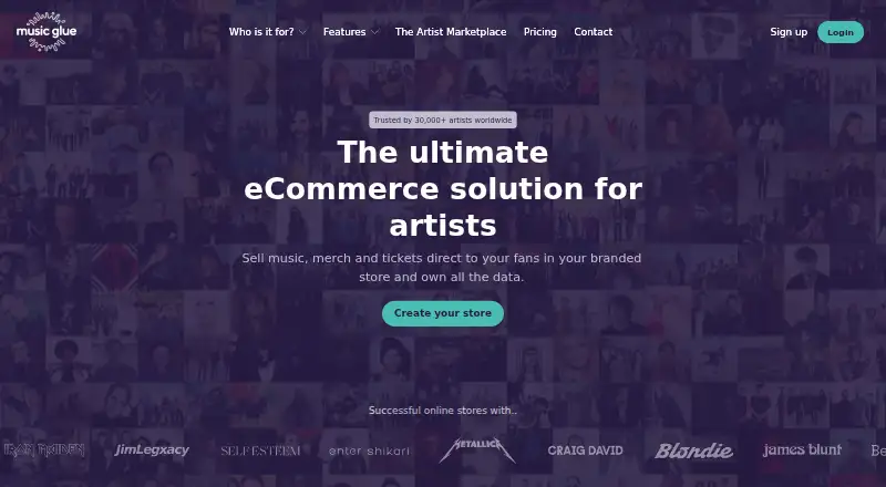 Music Glue's website