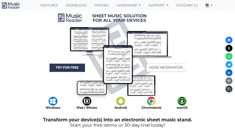 MusicReader's website