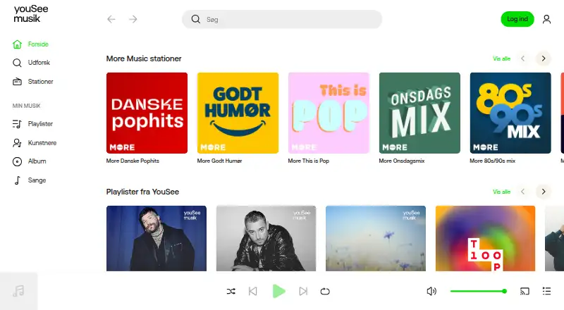 YouSee Musik's website