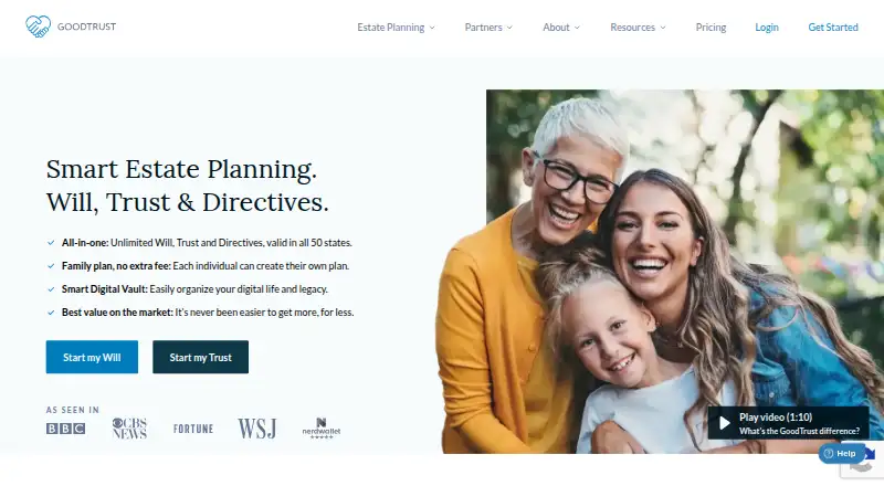 GoodTrust's website