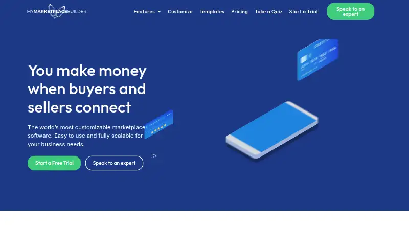 The My Marketplace Builder homepage