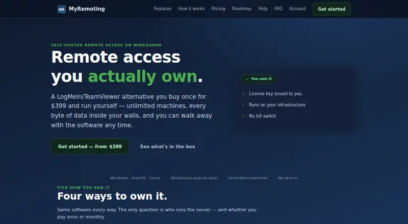 MyRemoting's website