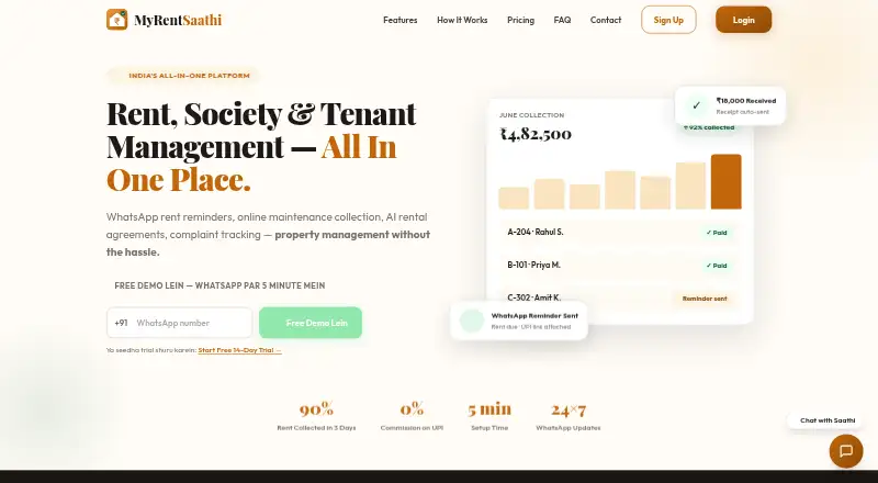 MyRentSaathi's website