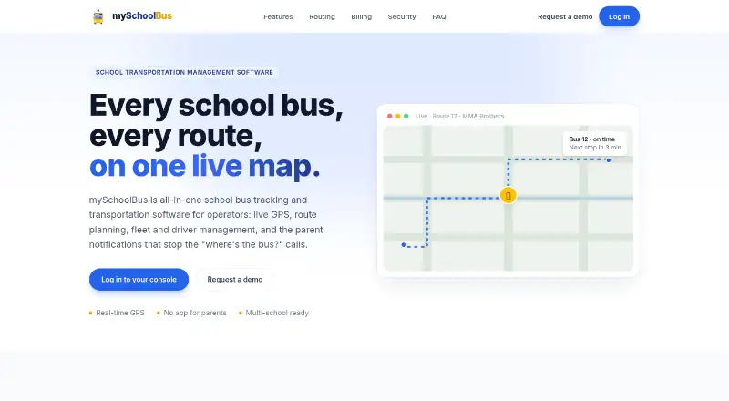 mySchoolBus's website